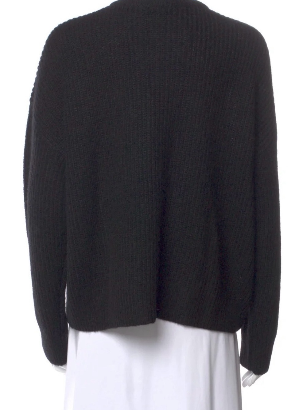 Jenni Kayne Black Ribbed Button-Front Cardigan - Picture 3 of 3